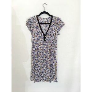 Zara Basic Spring Summer Floral V-neck Dress